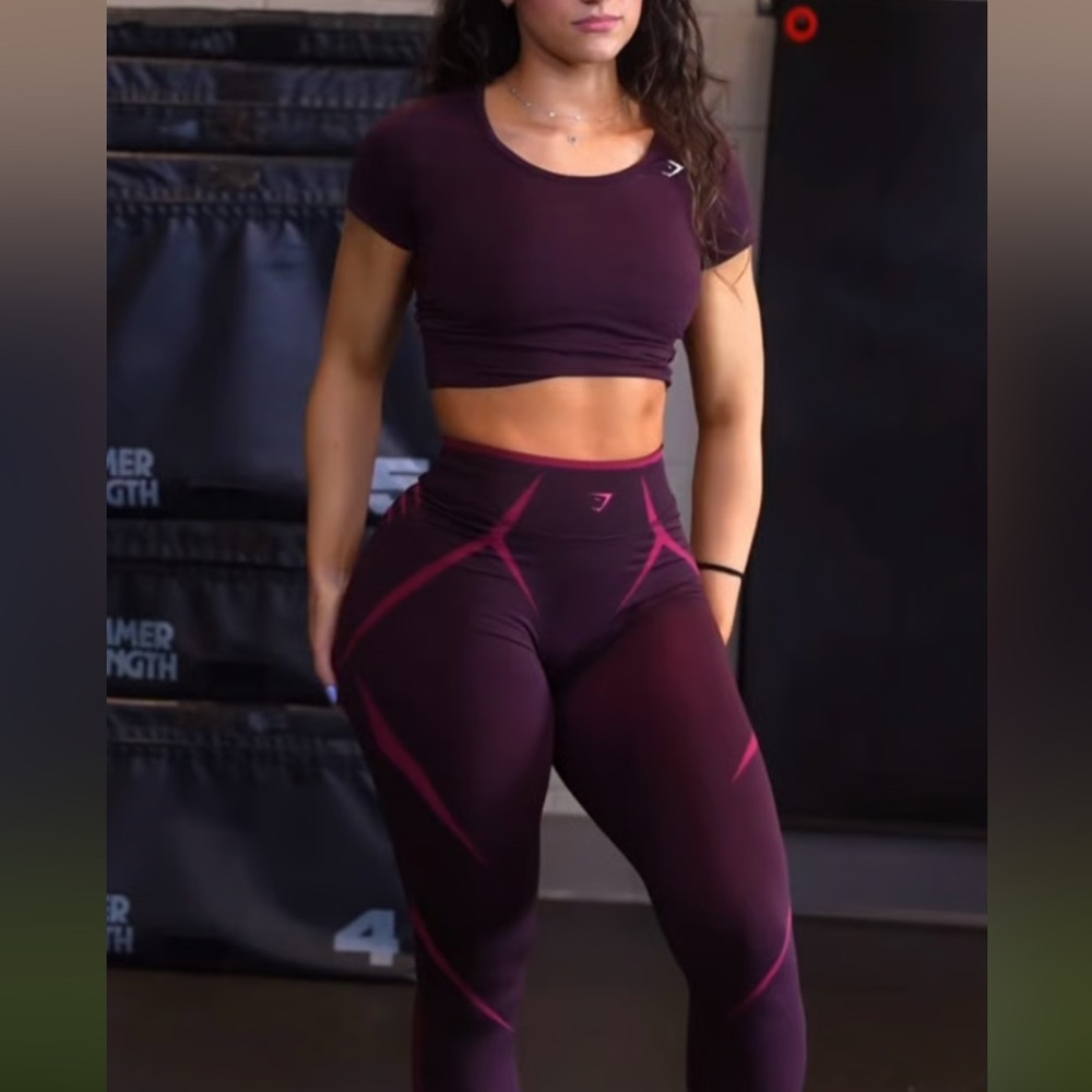 Gymshark apex lift seamless leggings cherry purple